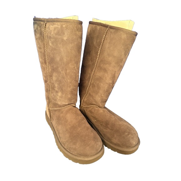 UGG Classic Tall II Women's Boots – Size 7 – Gray Suede Shearling NEW - Picture 1 of 5